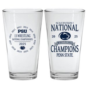 pint glass NCAA Division 1 National Wrestling Champions Penn State